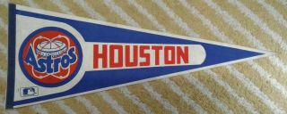 Houston Astros Full Size Mlb Baseball Pennant 1980s