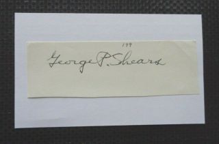 George Shears 1912 Ny Yankees Vintage Cut Signature On Index Card