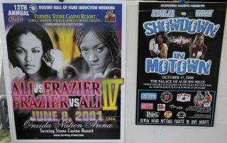 2 Diff Boxing Posters: Laila Ali V Jackie Frazier,  Holly Holm V Mary Jo Sanders