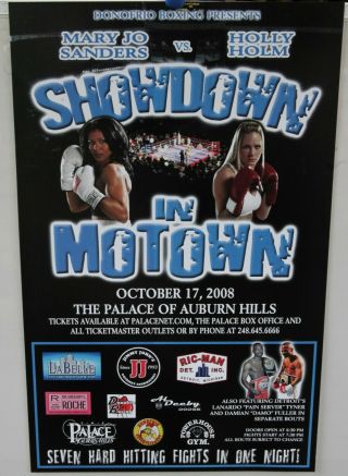 2 Diff Boxing Posters: Laila Ali v Jackie Frazier,  Holly Holm v Mary Jo Sanders 3