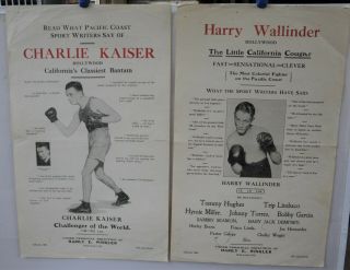 2 Diff Boxing Promo Posters: 1920 - 30 