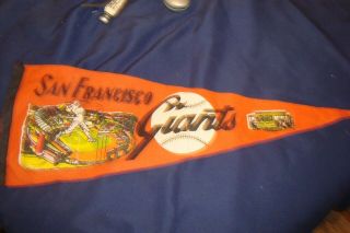 Vintage San Francisco Giants Baseball Pennant Felt 28 "