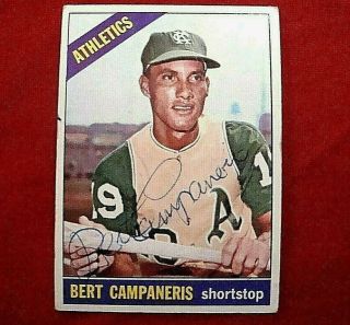 Bert Campaneris Signed 1966 Topps Kansas City A 