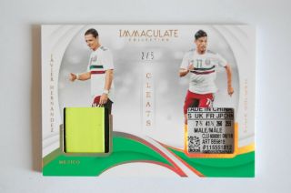 2018 - 19 Panini Immaculate Javier Hernandez / Carlos Vela Dual Cleats /5 Mexico