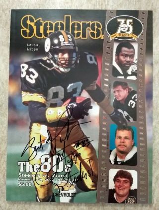 Louis Lipps Pittsburgh Steelers 75th Season Autographed Gameday Program 11/26/07