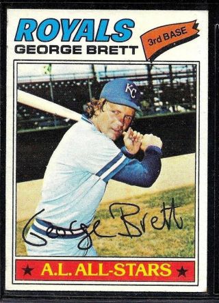 1977 Topps Baseball Kansas City Royals George Brett Allstar Card 580 Nm Centered