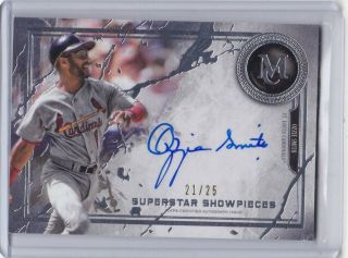 Ozzie Smith 2019 Topps Museum Superstar Showpieces On - Card Auto 21/25