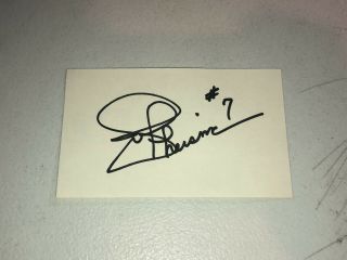 Joe Theisman Signed Autographed Index Card - Psa/dna Bas Guarantee