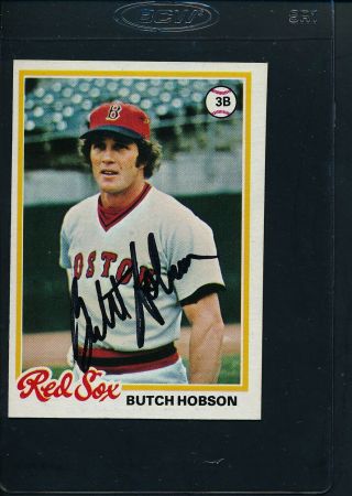 1978 Topps 155 Butch Hobson Red Sox Signed Auto 44787