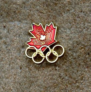 Noc Canada 1984 Los Angeles 1988 Seoul Olympic Games Pin 22x18 Mm