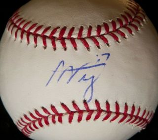 Alex Verdugo Auto Autograph Signed Romlb Rawlings Baseball Los Angeles Dodgers
