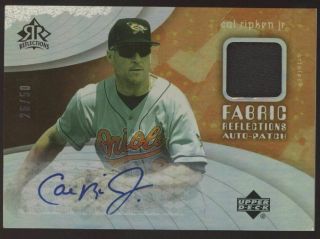 2005 Ud Reflections Cal Ripken Jr.  Fabric Jersey Patch Auto /50 Bv $250