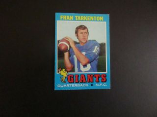 1971 Topps Fran Tarkenton Vikings Football Card 120 Ex/mt Bv $15.  00 1268