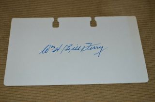 Bill Terry Autographed Signed 3x5 Card 1933 Wsc Ny Giants 401 D:1989,  Hof 1954