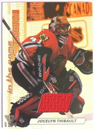 2003 - 04 In The Game Action Bronze Jersey Jocelyn Thibault Vault Silver 1/1 M179