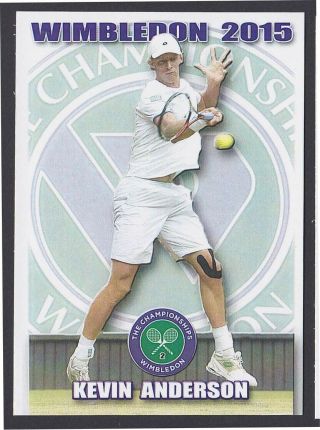 2015 Kevin Anderson Finalist Wimbledon Card 1/100 Tennis