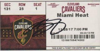Lebron James Vs Miami Heat 11/28/17 Autographed Ticket Stub With