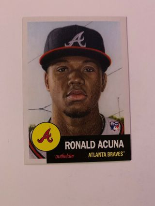 2018 Topps Living Set Ronald Acuna (rc) Rookie Card 19 Atlanta Braves Roy