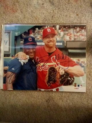 8x10 Photo Signed By Sammy Sosa And Mark Mcguire W/ Certificate Of Authenticity