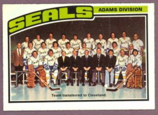 1976 77 Opc O Pee Chee Hockey 135 California Golden Seals Team Nm Unmarked Card