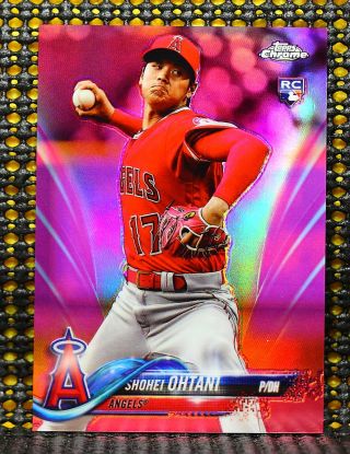 Shohei Ohtani Rookie Card - 2018 Topps Chrome Update Pink Refractor Hmt1