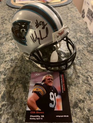 Kevin Greene Signed Carolina Panthers Autograph Mini Helmet Csa