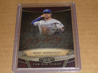 2019 Topps Tier One Whit Merrifield Autograph/auto Bronze Ink Royals /25 B5519