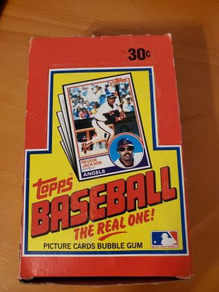1983 Topps Baseball Wax Box - 36 Michigan Test Packs.