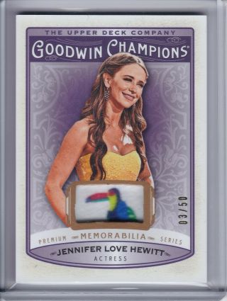 2019 Goodwin Champions Jennifer Love Hewitt Premium Memorabilia Relic Patch /50