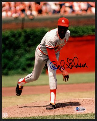 Bob Gibson Autographed Signed 8x10 Photo St.  Louis Cardinals Beckett H75924