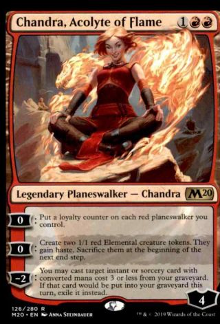 2019 Magic The Gathering M20 Chandra,  Acolyte Of Flame 126/280