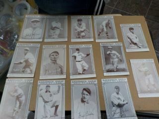 14 1940s Baseballs Great Hof Exhibit Cards Honus Wagner,  W Johnson,  Mathewson,
