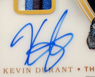 2015 - 16 Kevin Durant Panini Immaculate Acetate Game Worn Dual Patch Auto 1/35 2
