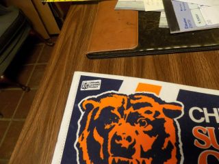 VINTAGE 1986 Official NFL Chicago Bears Bowl XX Champs Pennant 3