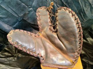 1950s Leather Baseball/mitt/glove Sporting Goods Nippy Jones 3 Finger 1st Base