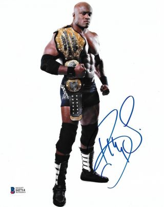 Bobby Lashley Signed 8x10 Photo Bas Wwe Tna Impact Wrestling Belt Picture