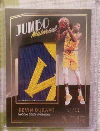 18 - 19 Noir Kevin Durant Jumbo Prime Patch 4/10 Golden State Warriors 2