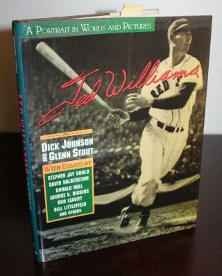 Vtg Baseball Book Ted Williams A Portrait In Words And Pictures