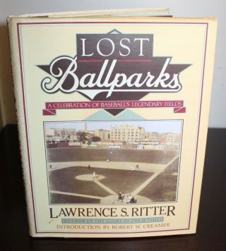 Vtg Baseball Book Lost Ballparks A Celebration Of Baseball 