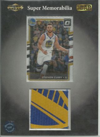 2018 Breaks The Bar 5x7 Logo Patch - Stephen Curry Golden State Warriors