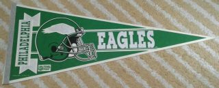 Philadelphia Eagles Full Size Nfl Football Pennant Early 90s