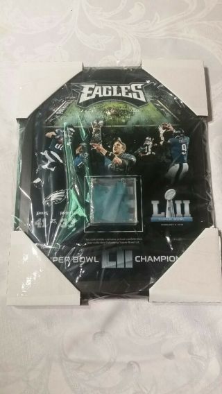 Eagles Bowl Lii Champs 12 " X 15 " Sublimated Plaque With Game - Confetti