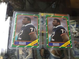 2 - William Refrigerator Perry 1986 Topps Rc Rookie Bears 20