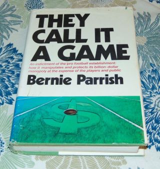 1971 They Call It A Game Football Signed Bernie Parrish Inscribed To Donald Hall