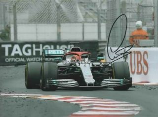 Lewis Hamilton Signed Photo.  Mercedes 2019.  Winner Monaco Gp.  15x21