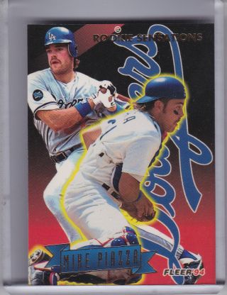1994 Fleer 14 Mike Piazza Rookie Sensations Los Angeles Dodgers 4174