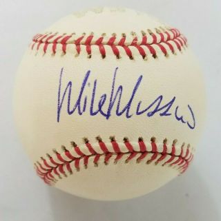 Mike Mussina Hand Signed Autographed Onlb Blem Ball Baseball Hof Orioles Yankees