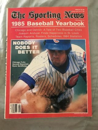 The Sporting News 1985 Baseball Yearbook Issue 1 Ryne Sandberg Chicago Cubs
