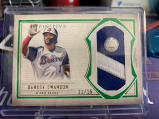 2019 Topps Definitive Dansby Swanson Jumbo Patch 11/15