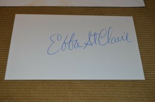Ebba St.  Claire Circa 1970 Signed 3x5 Card 1954 Wsc York Giants D:1982